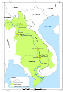 Mekong geplande dammen