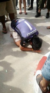 geslagen door ultra-royalisten in Chonburi