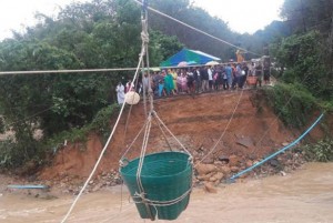 Nakhon Si Thammarat kanalen overstroomd